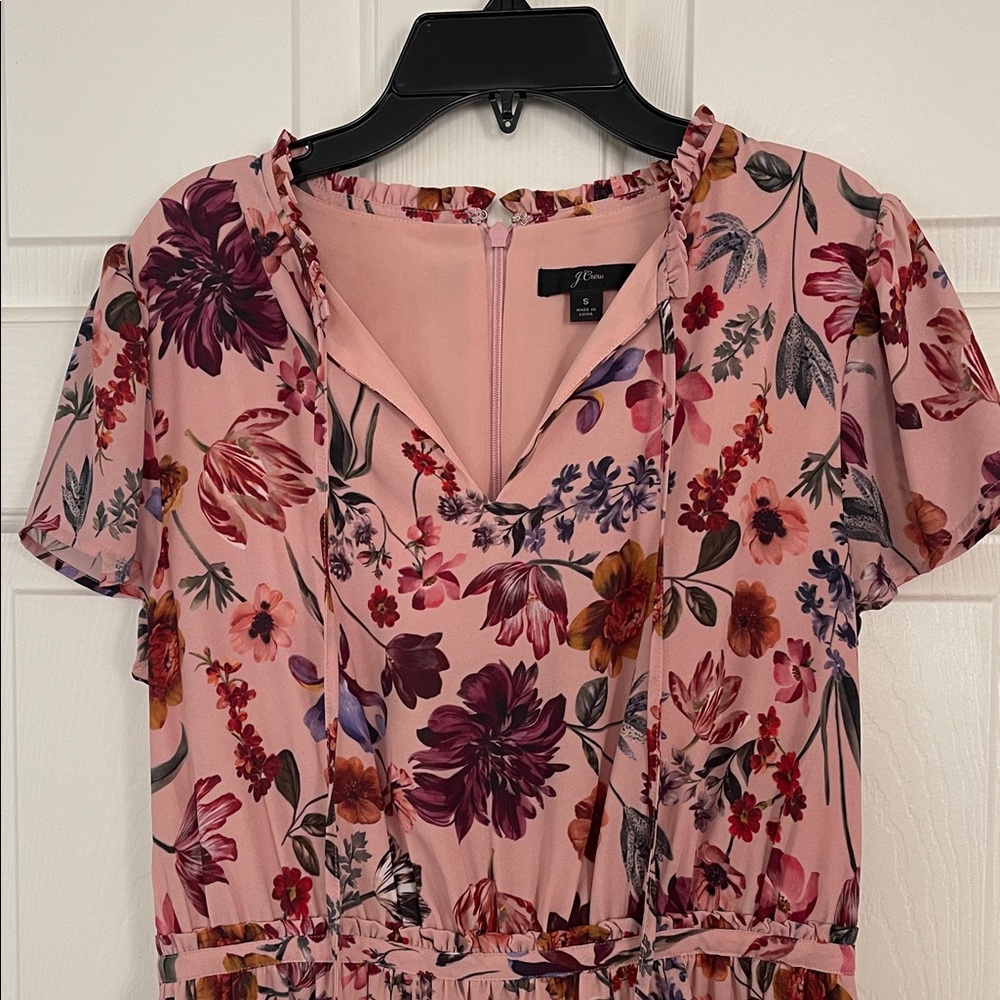 J. Crew floral cap sleeve dress